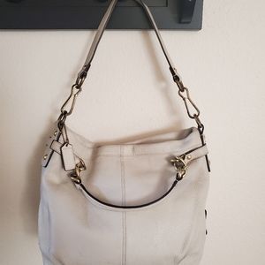 Coach ivory bone creme brook bag great condition
